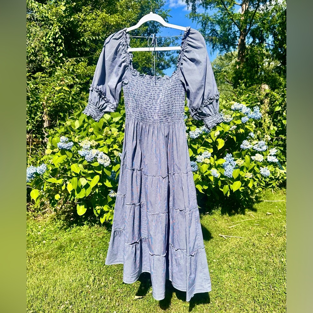 EUC Hill House Nesli size S Navy Gingham